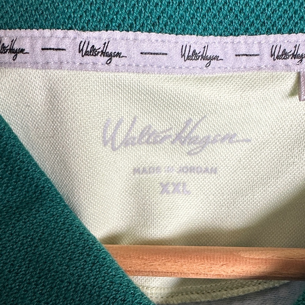Walter Hagen Green and Yellow Patterned Polo Shirt Size XXL New! - Picture 5 of 7